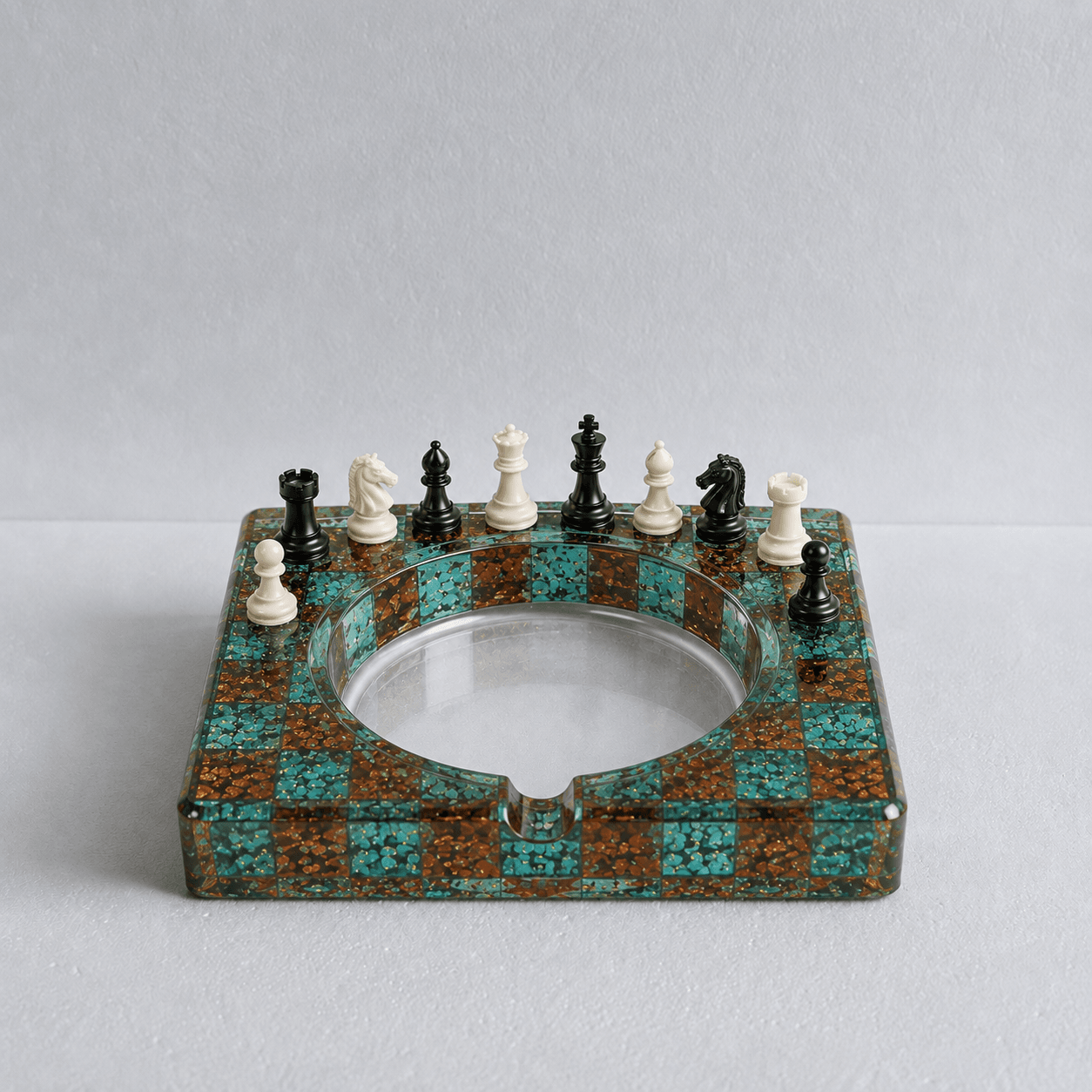 Chessboard Resin Ashtray