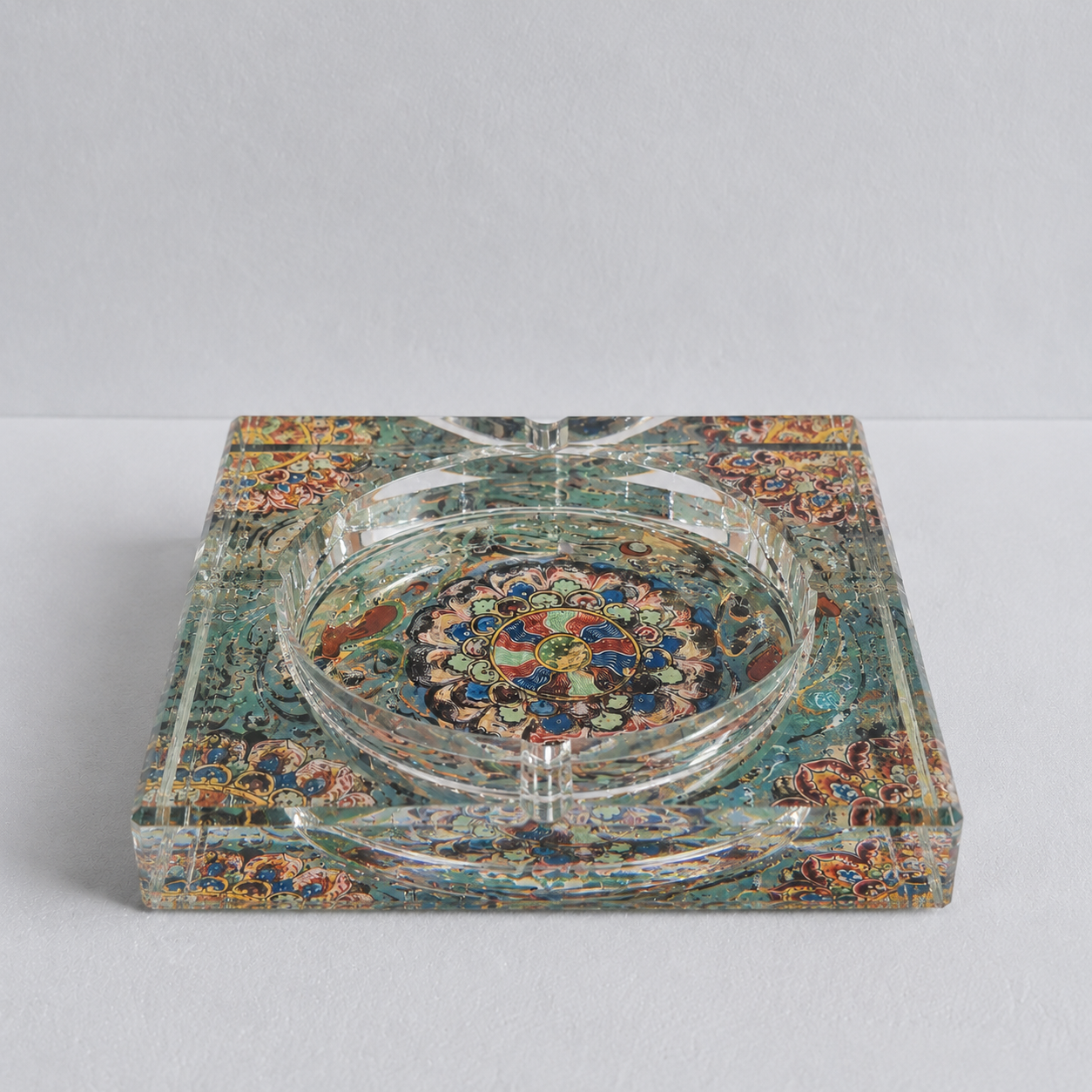 Lotus Caisson Resin Ashtray, view 1